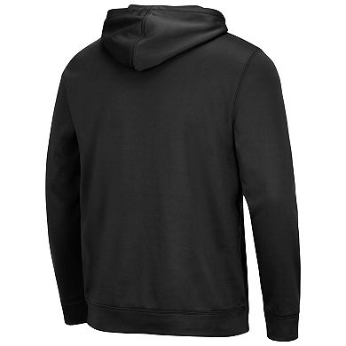 Men's Colosseum Black Rutgers Scarlet Knights Blackout 3.0 Pullover Hoodie
