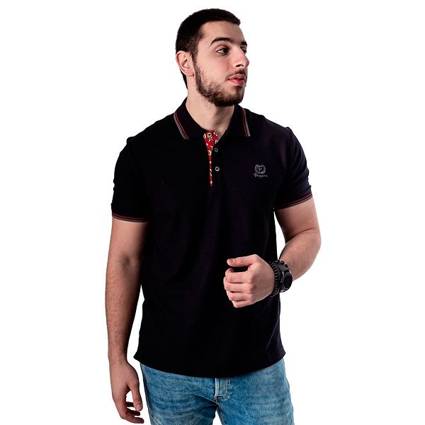 Black Mens Short Sleeve Polo Shirt