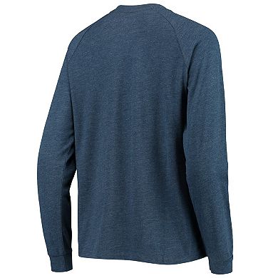 Women's Concepts Sport Navy New England Patriots Meter Knit Long Sleeve Raglan Top & Shorts Sleep Set