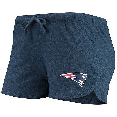 Women's Concepts Sport Navy New England Patriots Meter Knit Long Sleeve Raglan Top & Shorts Sleep Set
