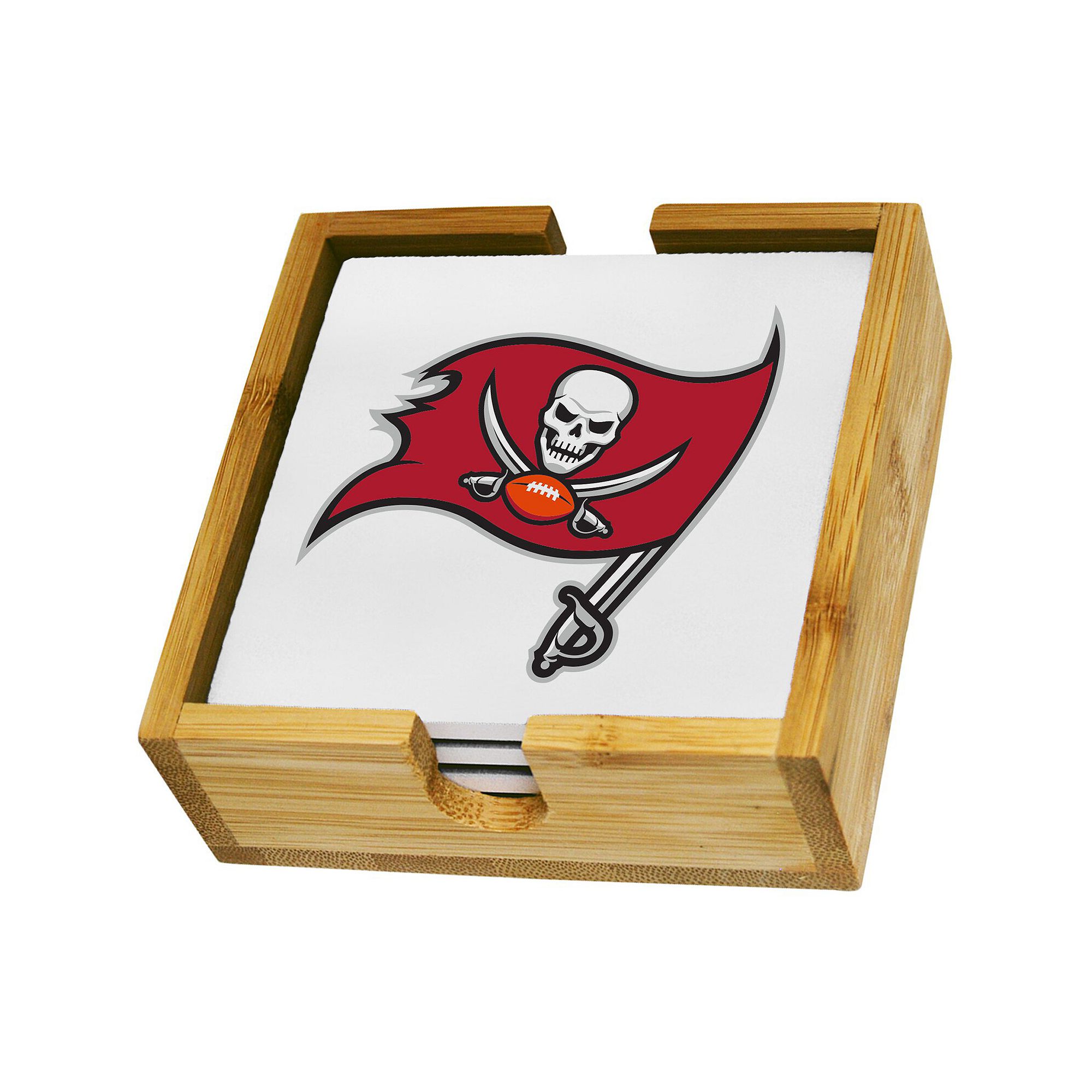 Tampa Bay Buccaneers Team Logo Four-Pack Square Coaster Set