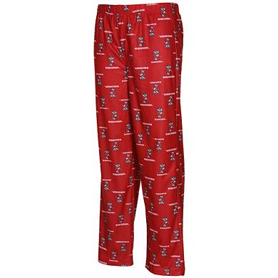 Wisconsin Badgers Youth Cardinal Team Logo Flannel Pajama Pants