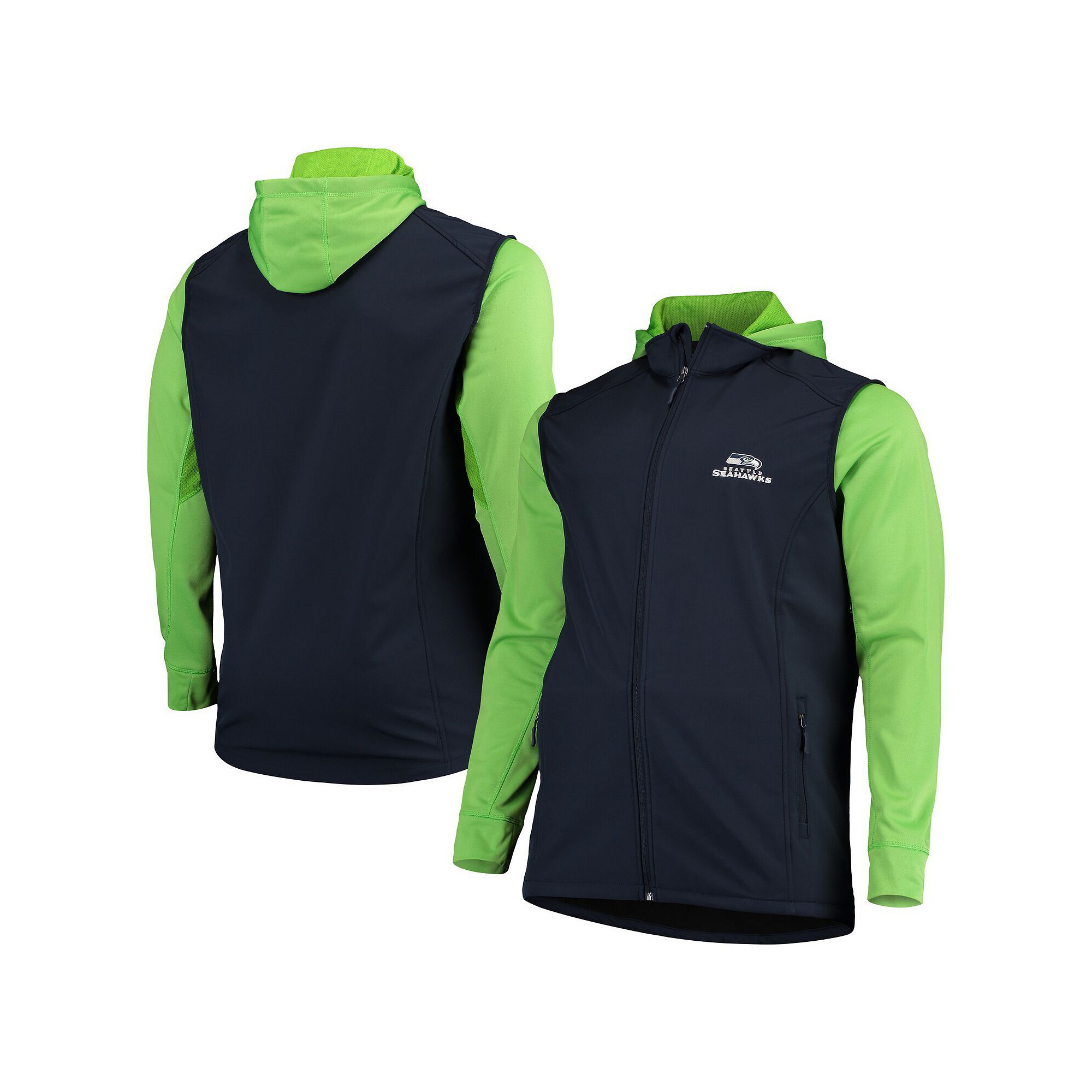 Mens Dunbrooke College Navy/Neon Green Seattle Seahawks Big & Tall Alpha F