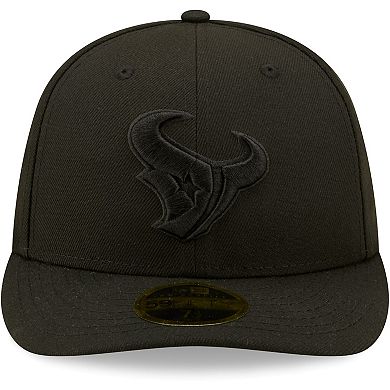 Men's New Era Black Houston Texans Black on Black Low Profile 59FIFTY II Fitted Hat