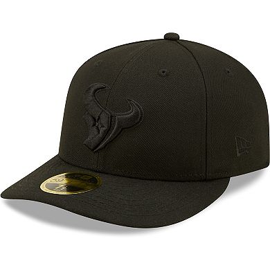 Men's New Era Black Houston Texans Black on Black Low Profile 59FIFTY II Fitted Hat
