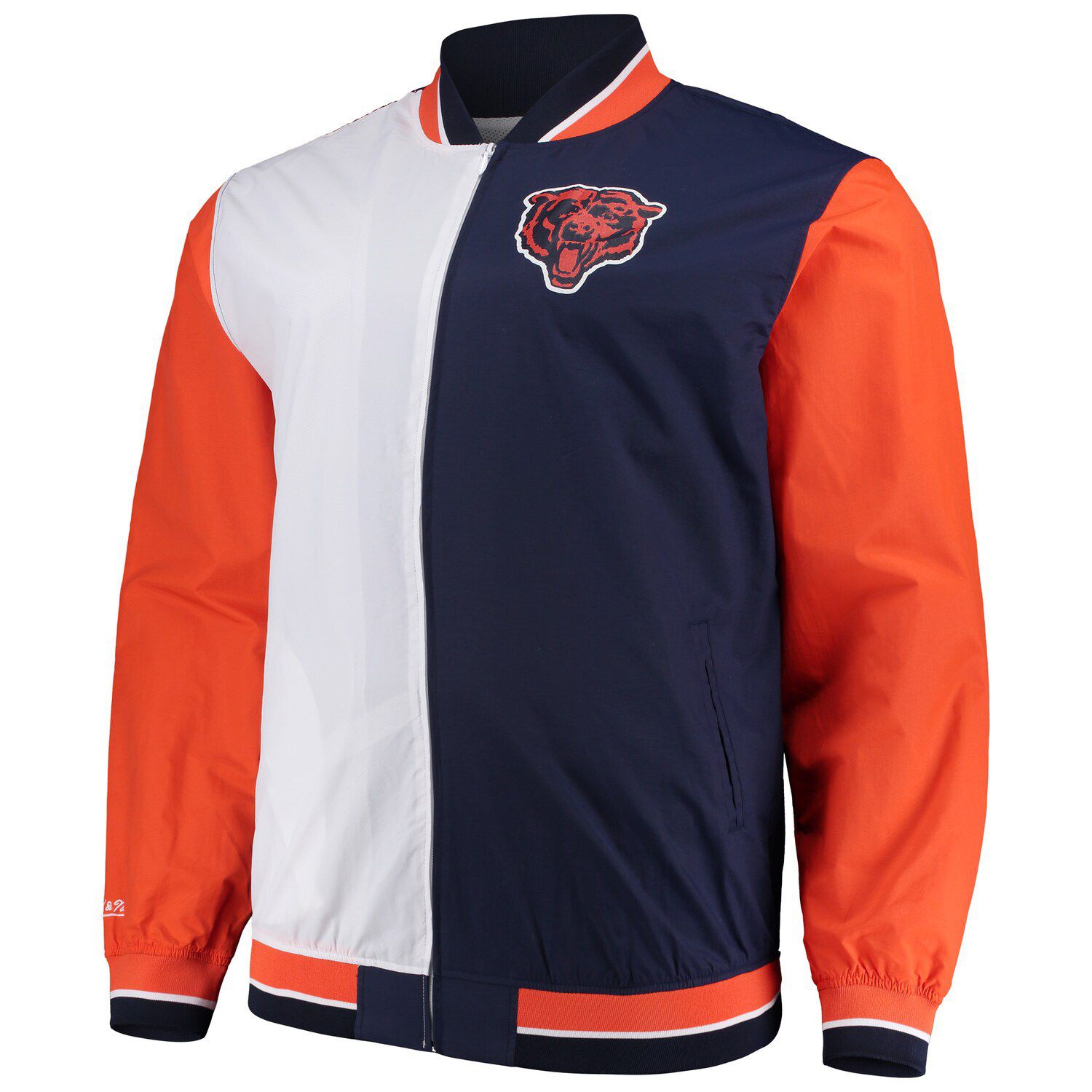 Youth Mitchell & Ness Navy Chicago Bears Lightweight Satin Raglan Full-Snap  Jacket