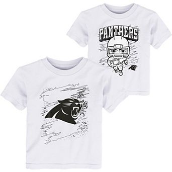 Toddler White Carolina Panthers Coloring Activity Two-Pack T-Shirt Set