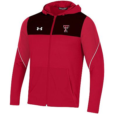 Men's Under Armour Red Texas Tech Red Raiders 2021 Sideline Warm-Up Full-Zip Hoodie