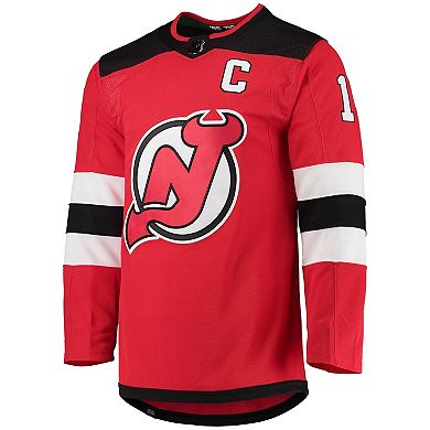 Men's adidas Nico Hischier Red New Jersey Devils Home Primegreen Authentic Pro Player Jersey