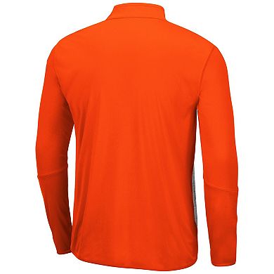 Men's Colosseum Heathered Gray/Orange Oregon State Beavers Prospect Quarter-Zip Jacket