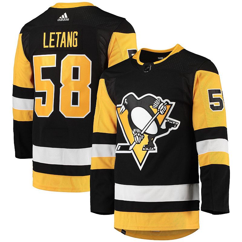 Mens adidas Kris Letang Black Pittsburgh Penguins Home Primegreen Authenti