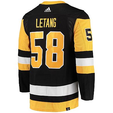 Men's adidas Kris Letang Black Pittsburgh Penguins Home Primegreen Authentic Pro Player Jersey