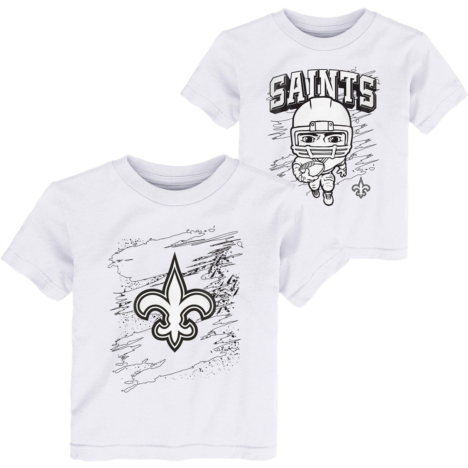 Outerstuff Girls Infant Pink New Orleans Saints Cutest Fan Hearts T-Shirt