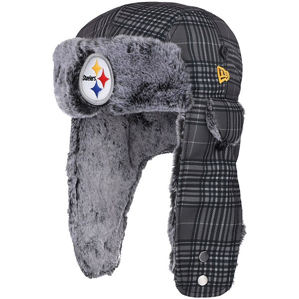 Men's Pittsburgh Steelers New Era Black Trapper Knit Hat