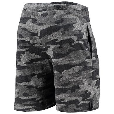 Men's Concepts Sport Charcoal/Gray North Carolina Tar Heels Camo Backup Terry Jam Lounge Shorts