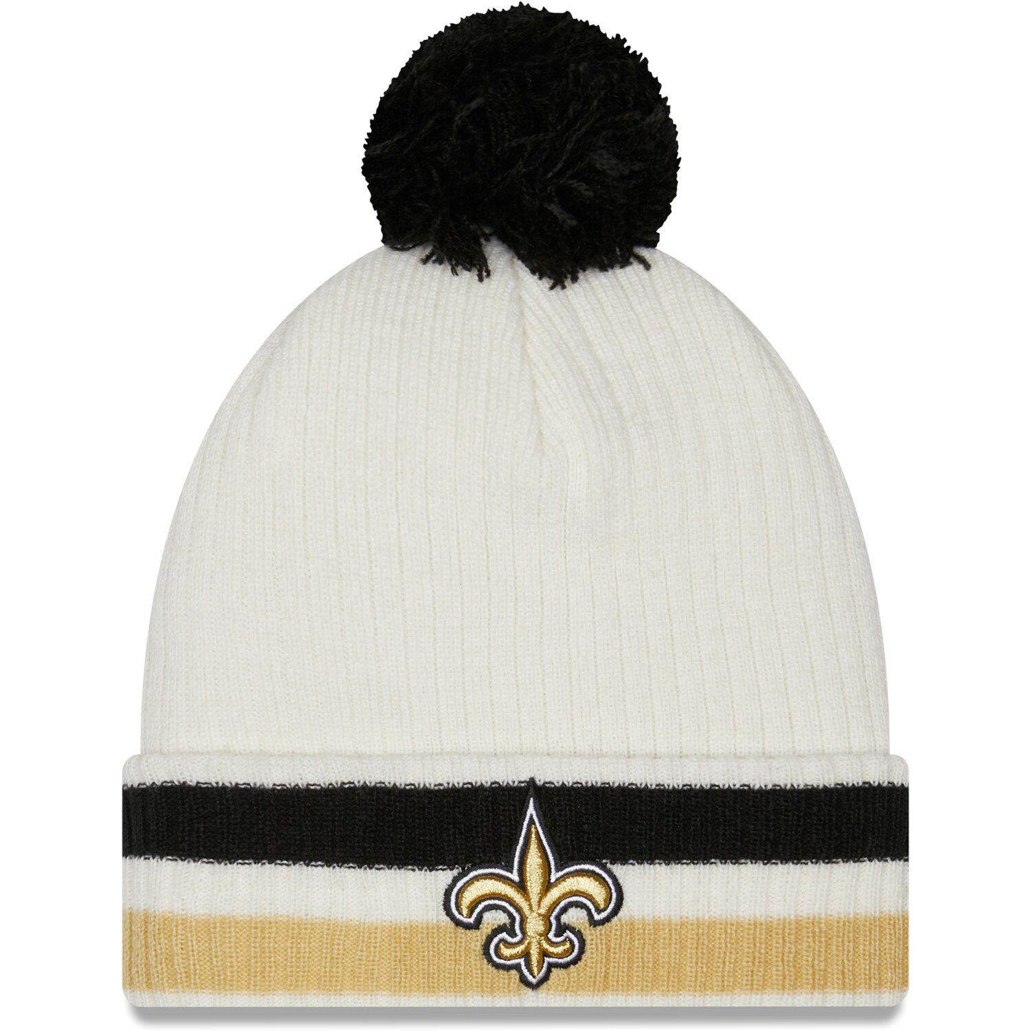 Preschool Brown/Black New Orleans Saints Football Head Knit Hat with Pom