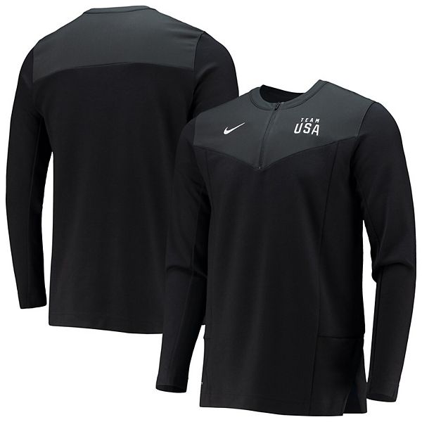 Men's Nike Black Team USA HalfZip Performance Jacket