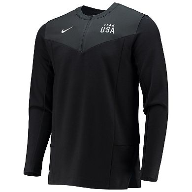 Men's Nike Black Team USA Half-Zip Performance Jacket