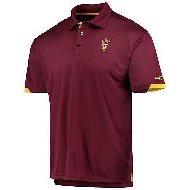 Men's Colosseum Maroon Arizona State Sun Devils Santry Lightweight Polo