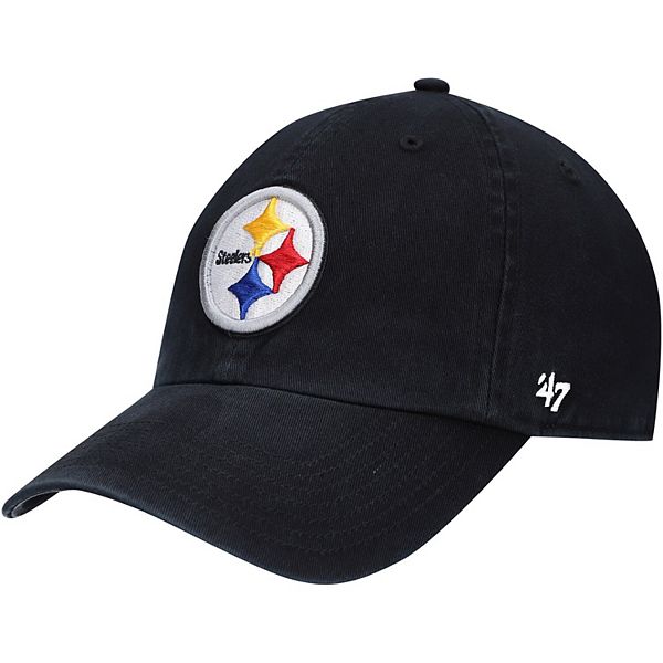 Youth Pittsburgh Steelers Adjustable Logo Black Hat with AFC North Patch