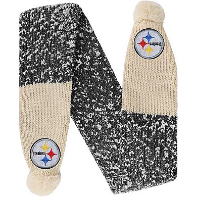 FOCO Pittsburgh Steelers Confetti Scarf with Pom