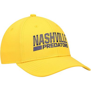 Men's adidas Gold Nashville Predators 2021 Locker Room AEROREADY Flex Hat