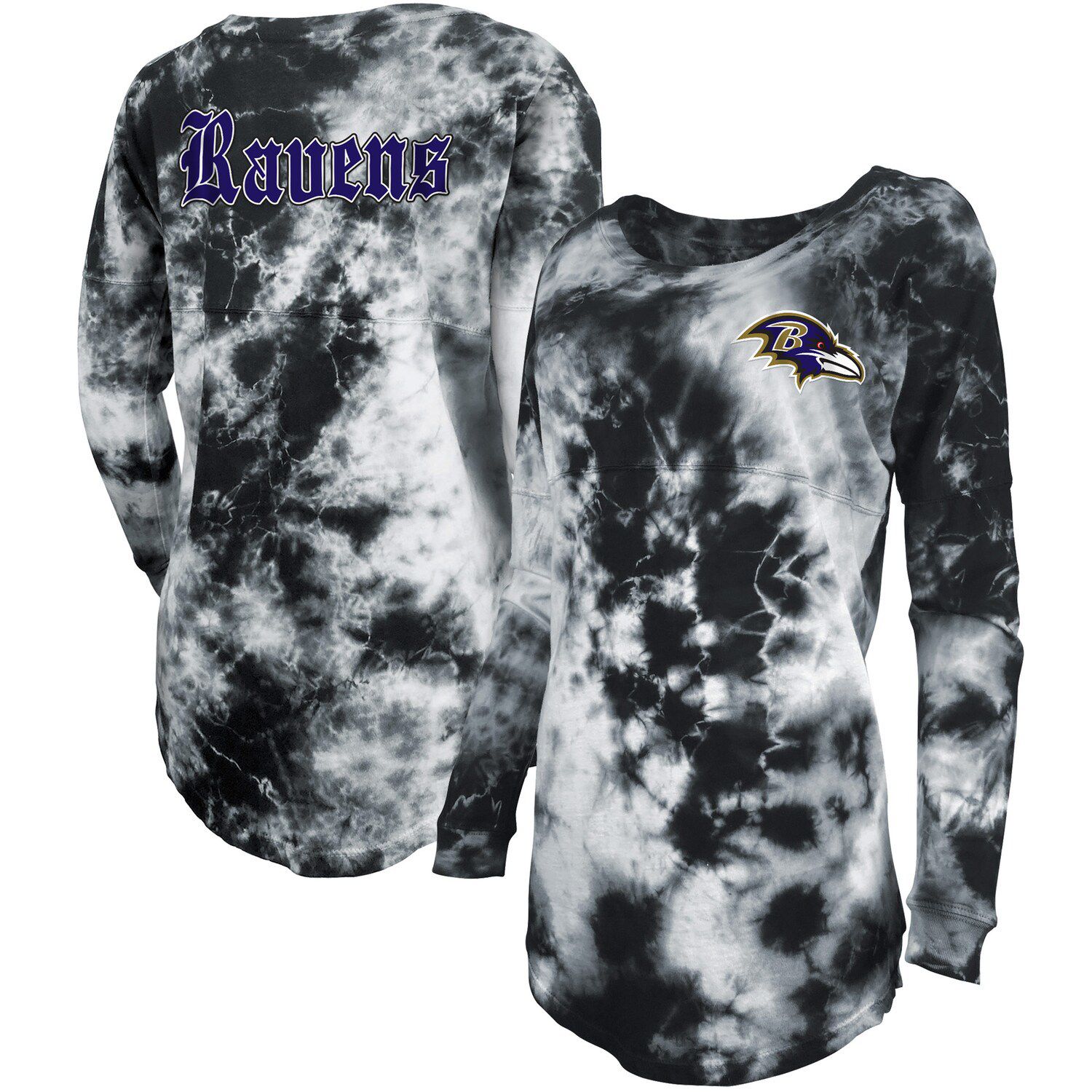 Youth Lamar Jackson Purple Baltimore Ravens Tie-Dye Name & Number T-Shirt