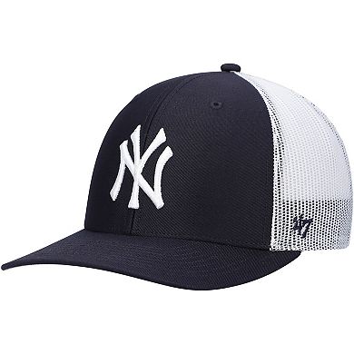 Men's '47 Navy/White New York Yankees Primary Logo Trucker Snapback Hat