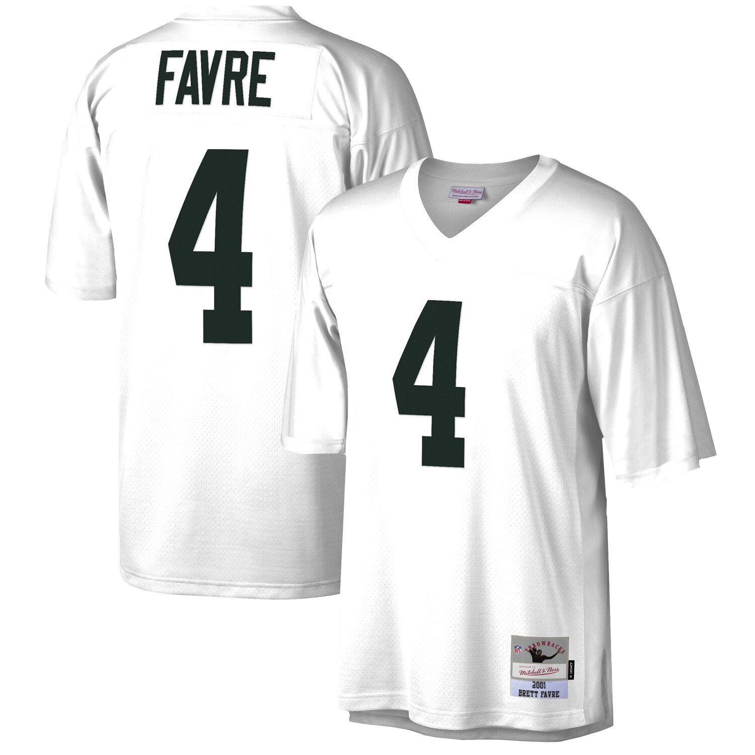 Men's Mitchell & Ness Brett Favre Green Green Bay Packers 1994 Retired  Player Name & Number Long Sleeve T-Shirt