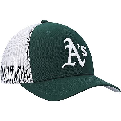 Men's '47 Green/White Oakland Athletics Primary Logo Trucker Snapback Hat