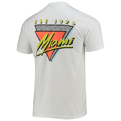 Men's White Miami Hurricanes Miami Vice Est. Comfort Color T-Shirt