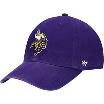 Youth '47 Purple Minnesota Vikings Logo Clean Up Adjustable Hat