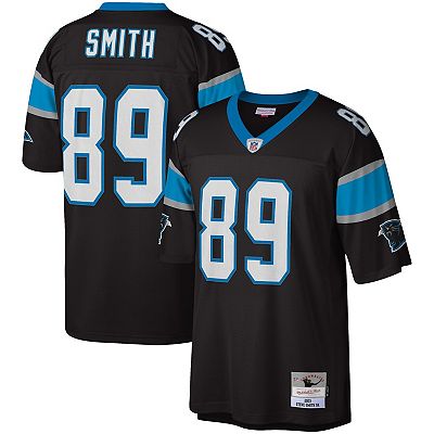 Men's Mitchell Ness Steve Smith Black Carolina Panthers Legacy