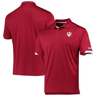 Men's Colosseum Crimson Indiana Hoosiers Santry Lightweight Polo