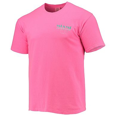 Men's Pink Miami Hurricanes Miami Vice 305 Comfort Color T-Shirt