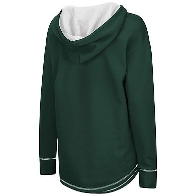 Women's Colosseum Green Michigan State Spartans Tunic Pullover Hoodie