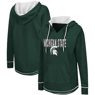Women's Colosseum Green Michigan State Spartans Tunic Pullover Hoodie