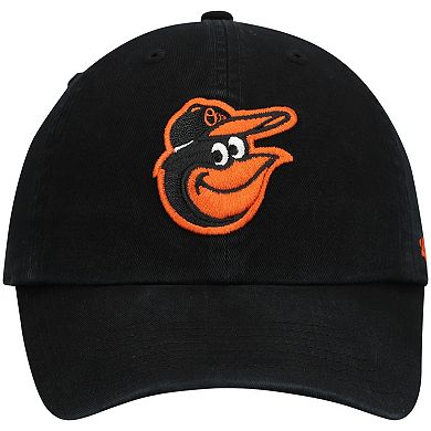 Youth '47 Black Baltimore Orioles Team Logo Clean Up Adjustable Hat