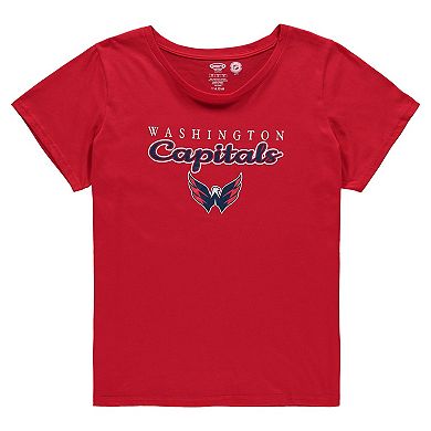 Women's Concepts Sport Red Washington Capitals Plus Size Lodge T-Shirt & Pants Sleep Set