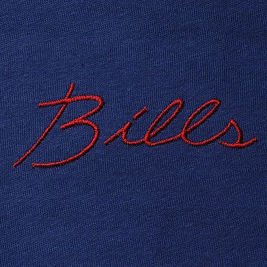 Women's Junk Food Royal Buffalo Bills Half-Sleeve Mock Neck T-Shirt