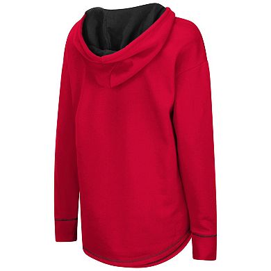 Women's Colosseum Red Maryland Terrapins Tunic Pullover Hoodie