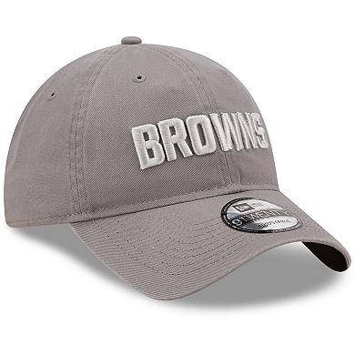 Men's New Era Gray Cleveland Browns Core Classic 2.0 9TWENTY Adjustable Hat