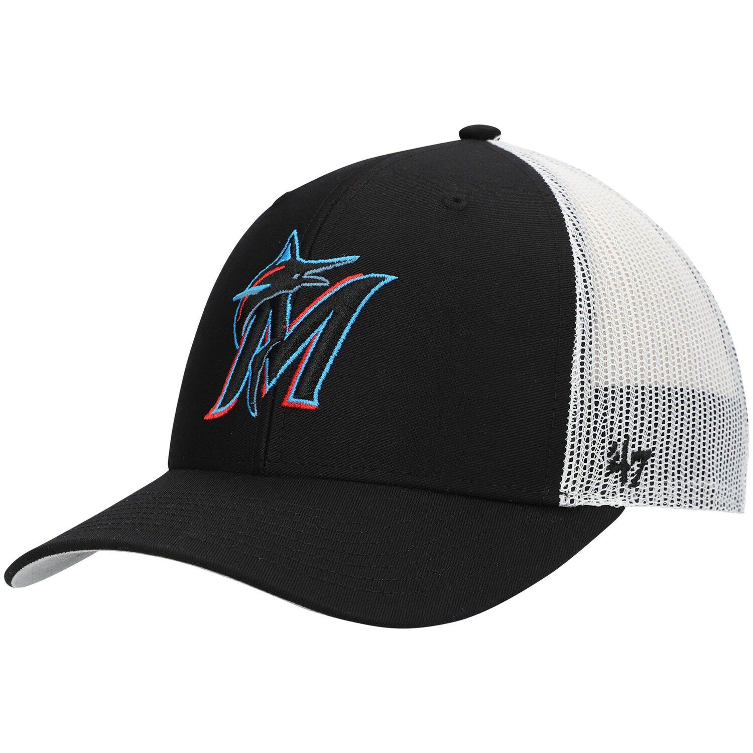 Miami Marlins New Era Retro Beachin' Trucker 9FIFTY Snapback Hat