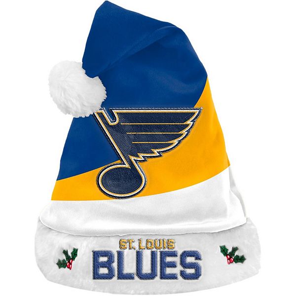 St. Louis Blues Hat/ Blues Hat/Embroidered Blues Hat/ Play Gloria/ White  hat w/ Royal STL and yellow gold stanley