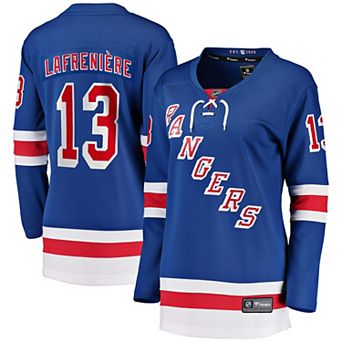 Women's Fanatics Branded Alexis Lafreniere Blue New York Rangers Home Premier Breakaway Player Jersey