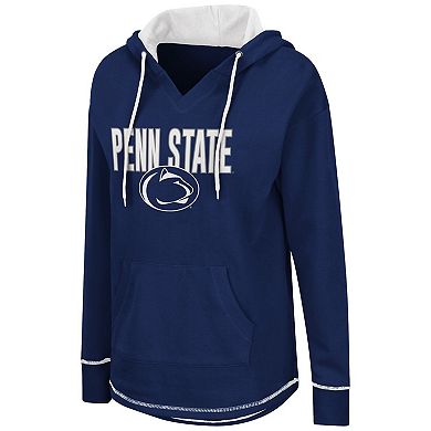 Women's Colosseum Navy Penn State Nittany Lions Tunic Pullover Hoodie