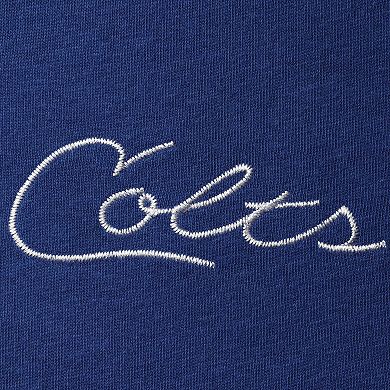 Women's Junk Food Royal Indianapolis Colts Half-Sleeve Mock Neck T-Shirt