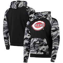 Men's Atlanta Braves FOCO Black Camo Raglan Pullover Hoodie