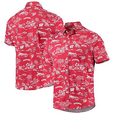 Men's Reyn Spooner Red Wisconsin Badgers Classic Button-Down Shirt