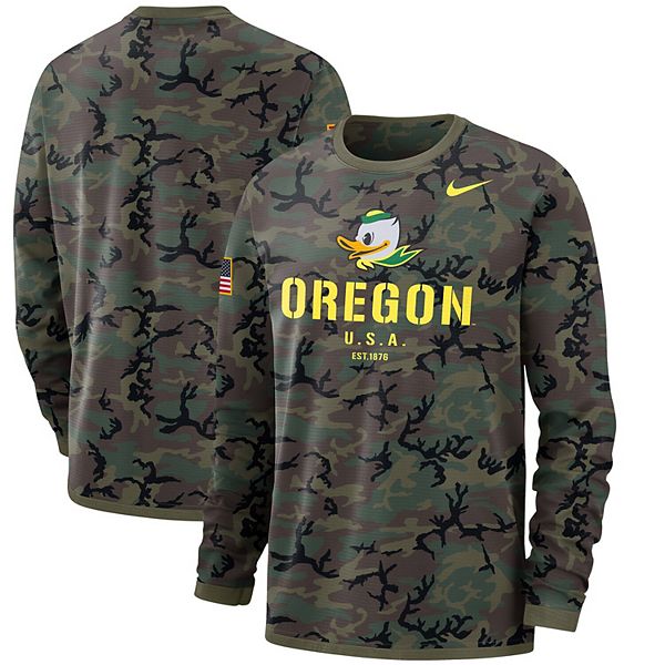 Men's Nike Camo Oregon Ducks Military Appreciation Performance Long